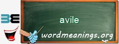 WordMeaning blackboard for avile